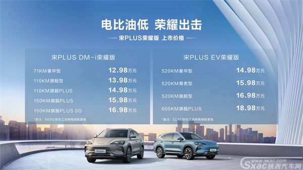 比亚迪再掀狂潮宋PLUS、海豹DM-i双双推出荣耀版