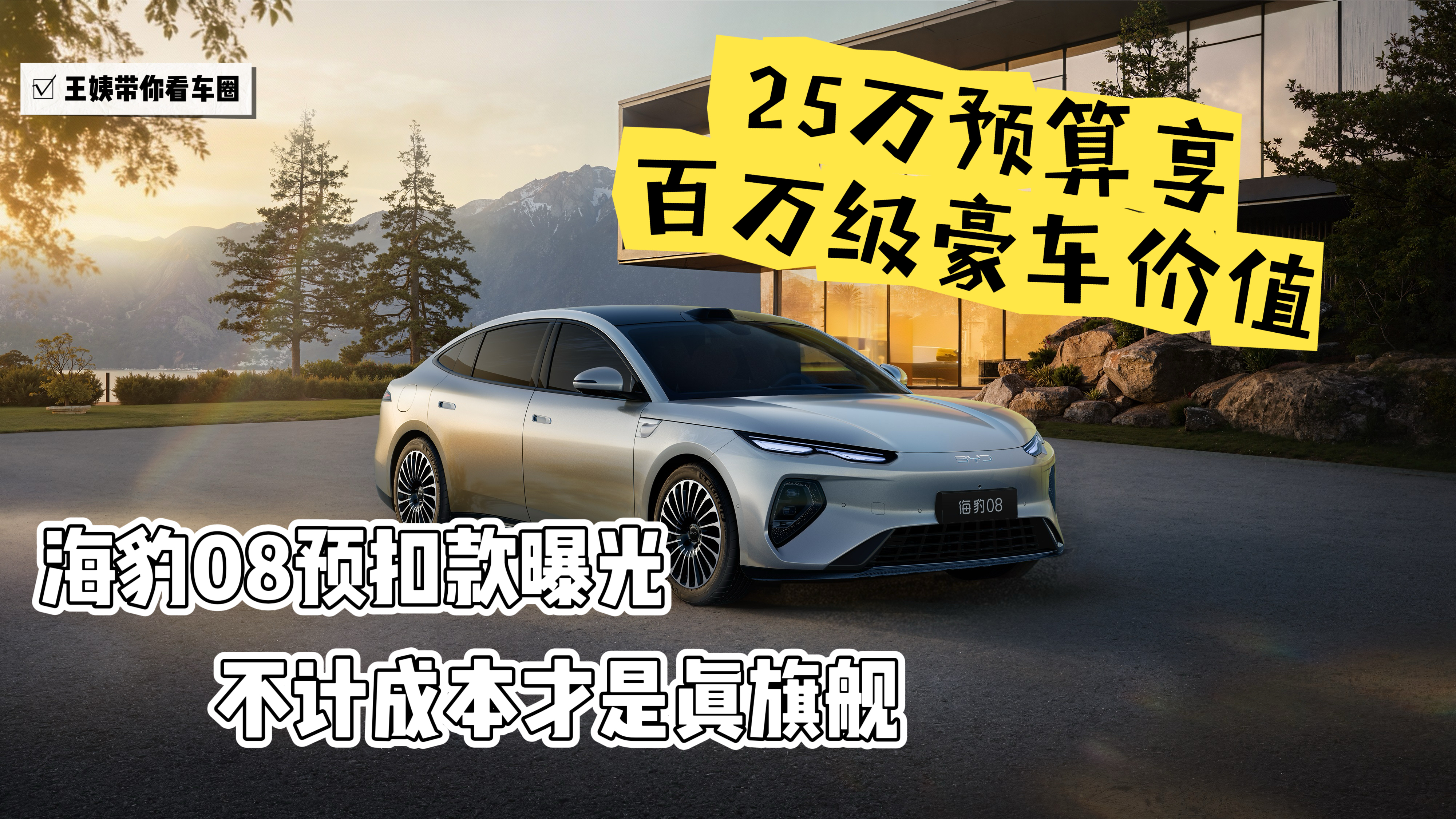 25万预算享百万级豪车价值 海豹08预扣款曝光，不计成本才是真旗舰